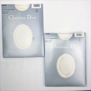 vintage Christian Dior Ultra Silken Sheer pantyhose 2 pack